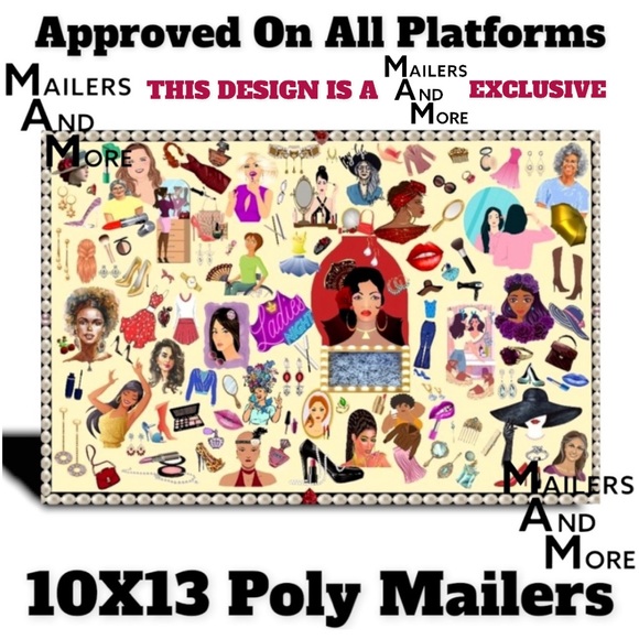 50 10X13 Poly Mailers Fashion Makeup Girls Ladies Night Flat PRICE IS FIRM - Picture 4 of 11